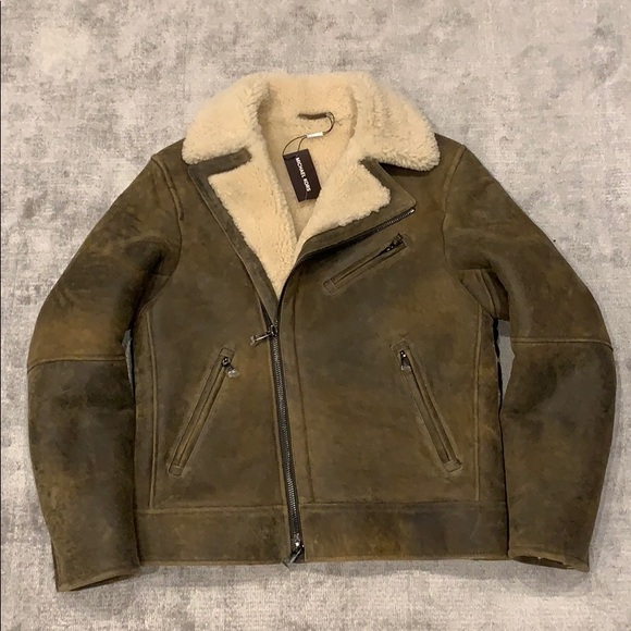 Michael Kors Shearling leather jacket - Picture 1 of 7